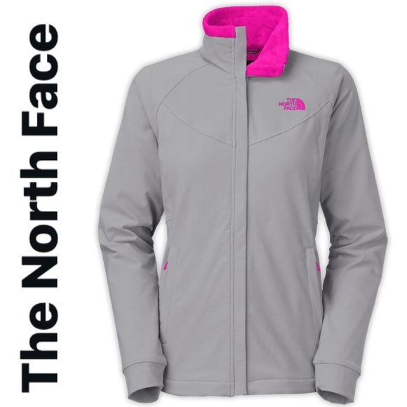 THE NORTH FACE WOMENS GREY AND FUCHSIA PINK LINED CALENTITO 2 WINDWALL JACKET - Picture 1 of 10